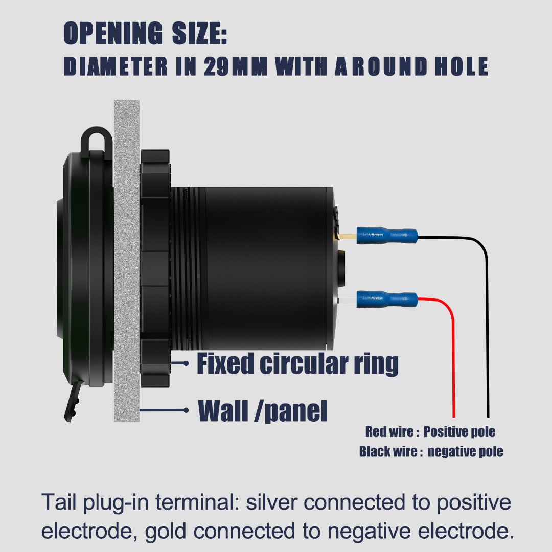 POWERTECH πρίζα USB για σκάφη & οχήματα PTL-030, USB & 2x USB-C, 36W, IP65 - Image 4