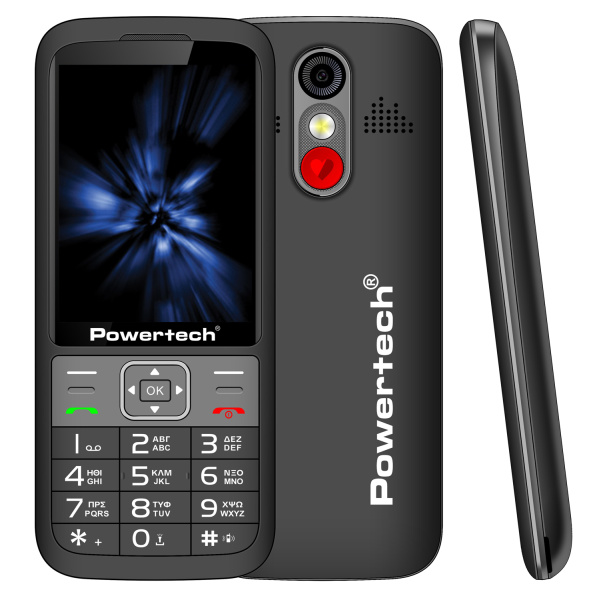 Alternative view of POWERTECH κινητό τηλέφωνο Sentry 3.36, 3.36", dual SIM, πλήκτρο SOS, μαύρο