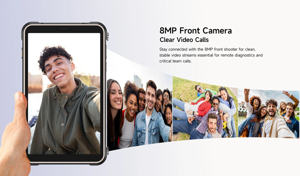 ULEFONE tablet RugKing Pad Pro, 8.68", 8/128GB, 7100mAh, IP68/IP69K/MIL-STD-810H, 4G, μαύρο - Image 5