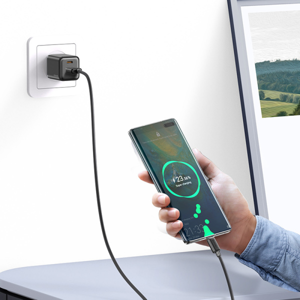 Alternative view of USAMS καλώδιο USB-C σε USB US-SJ688, 3A, 480Mbps, 1m, λευκό