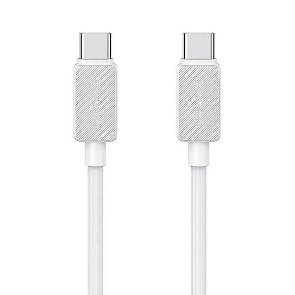USAMS καλώδιο USB-C σε USB-C US-SJ691, 60W, 480Mbps, 1m, λευκό