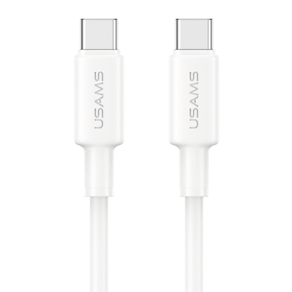 USAMS καλώδιο USB-C SJ763, 60W, 480Mbps, 1m, λευκό