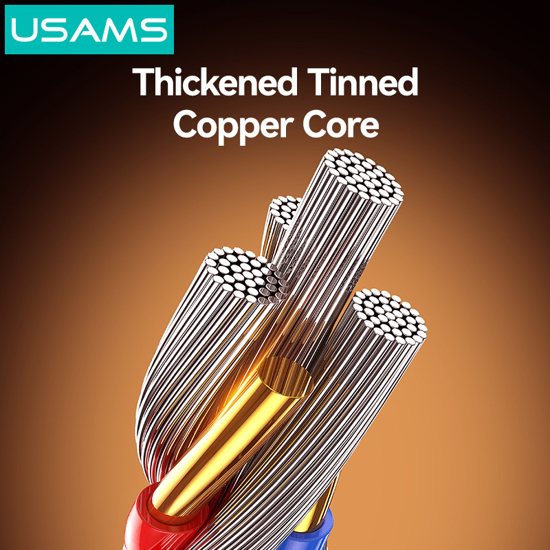 USAMS καλώδιο USB-C SJ775, 240W, 480Mbps, 1.2m, πορτοκαλί - Image 5