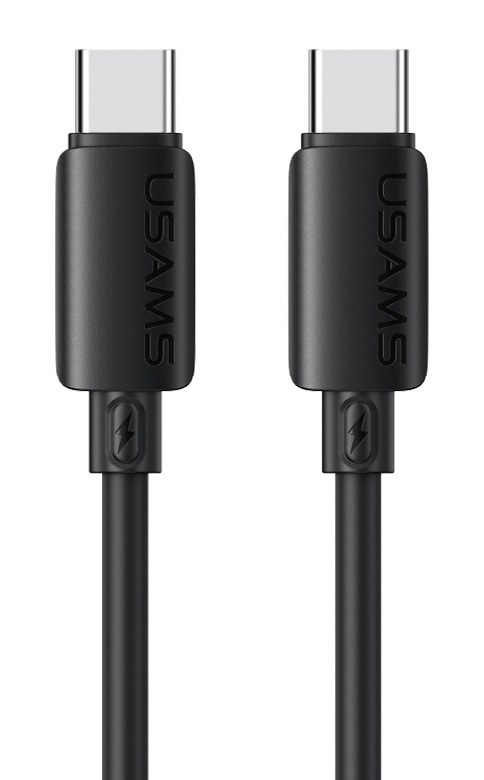 USAMS καλώδιο USB-C SJ787, σιλικόνης, 60W, 480Mbps, 1m, μαύρο