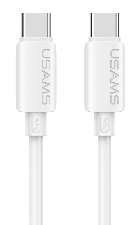 USAMS καλώδιο USB-C SJ787, σιλικόνης, 60W, 480Mbps, 1m, λευκό