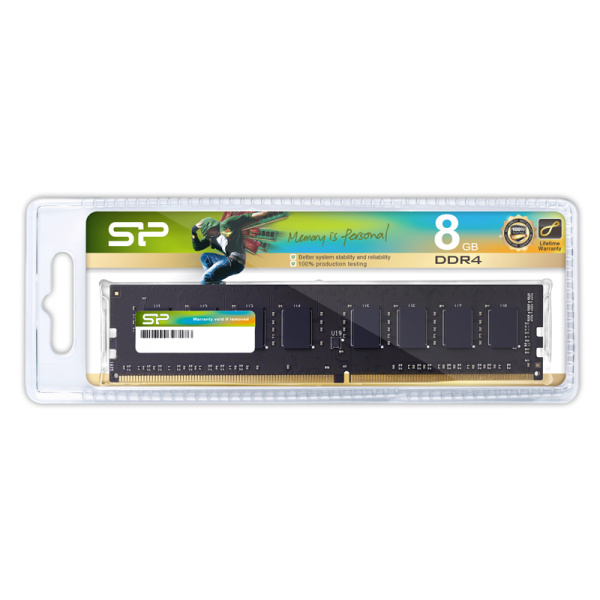 Alternative view of SILICON POWER μνήμη DDR4 UDIMM SP008GBLFU320X02, 8GB, 3200MHz, CL22