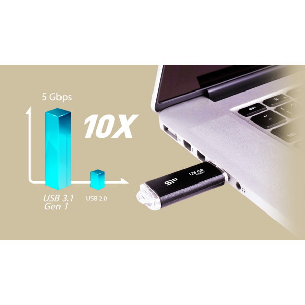 Alternative view of SILICON POWER USB Flash Drive Blaze B02, 16GB, USB 3.2, μαύρο