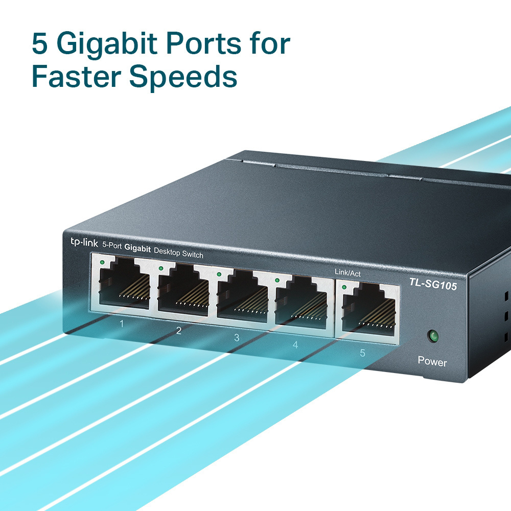 TP-LINK Gigabit Switch TL-SG105, 5 θύρες, V9.0 - Image 5