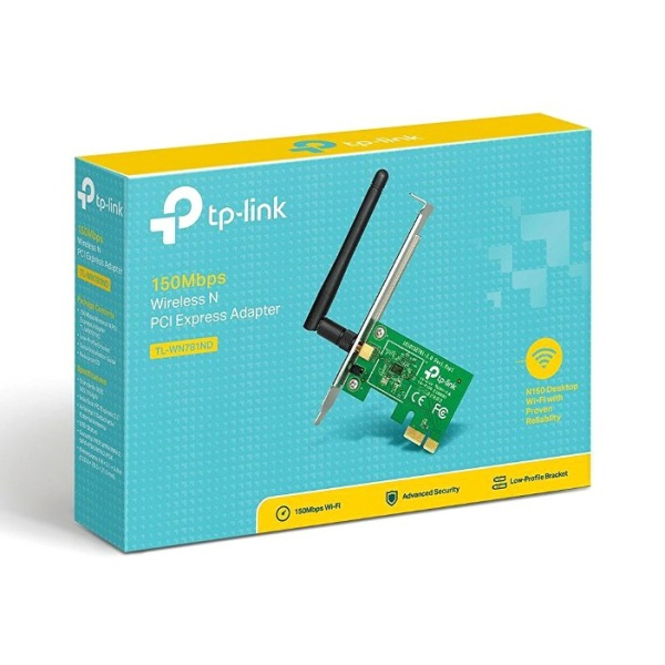 Alternative view of TP-LINK Ασύρματο N PCI Adapter TL-WN781ND, 150Mbps, WPA/WPA2, Ver. 1.0