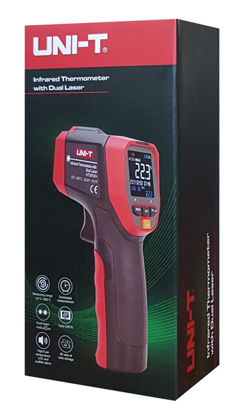 UNI-T θερμόμετρο υπερύθρων UT301DPLUS, με διπλό laser, -32 έως +600 °C - Image 4