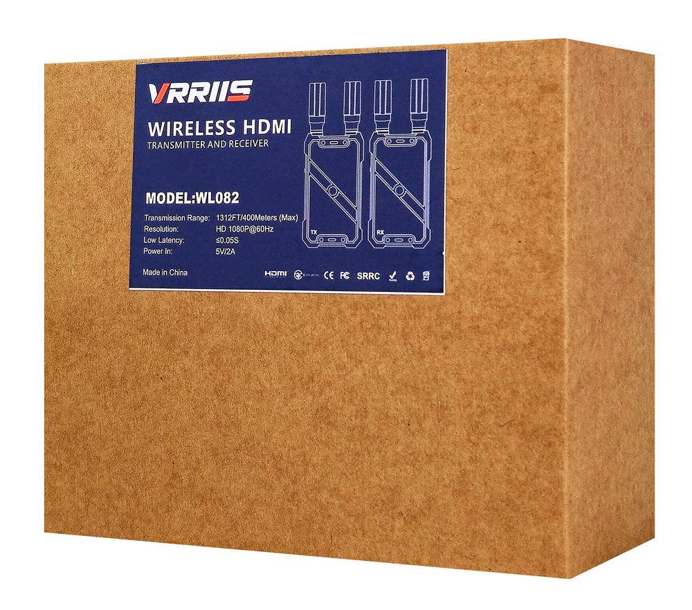 VRRIIS HDMI σύστημα ασύρματης μετάδοσης βίντεο WL082, 1080p, 2.4/5GHz, έως 400m - Image 8